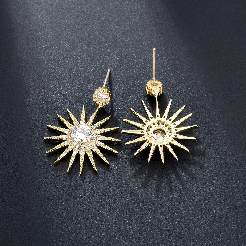 SUNFLOWER Earrings Zircon Inlaid Earrings
