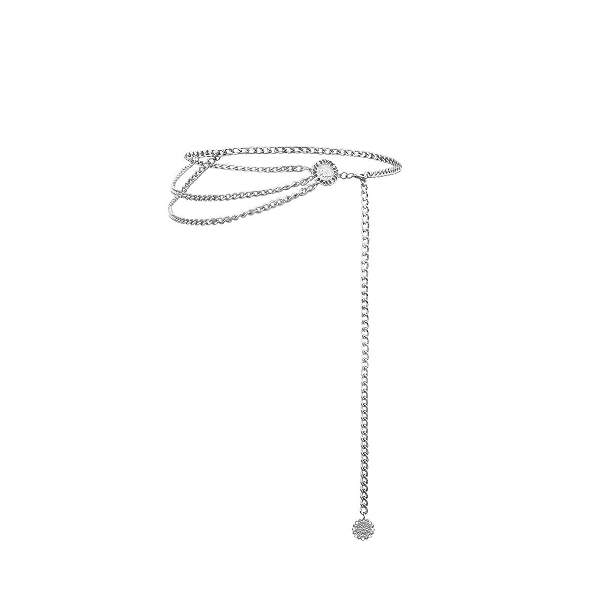 Sunflower disk aluminum waist chain