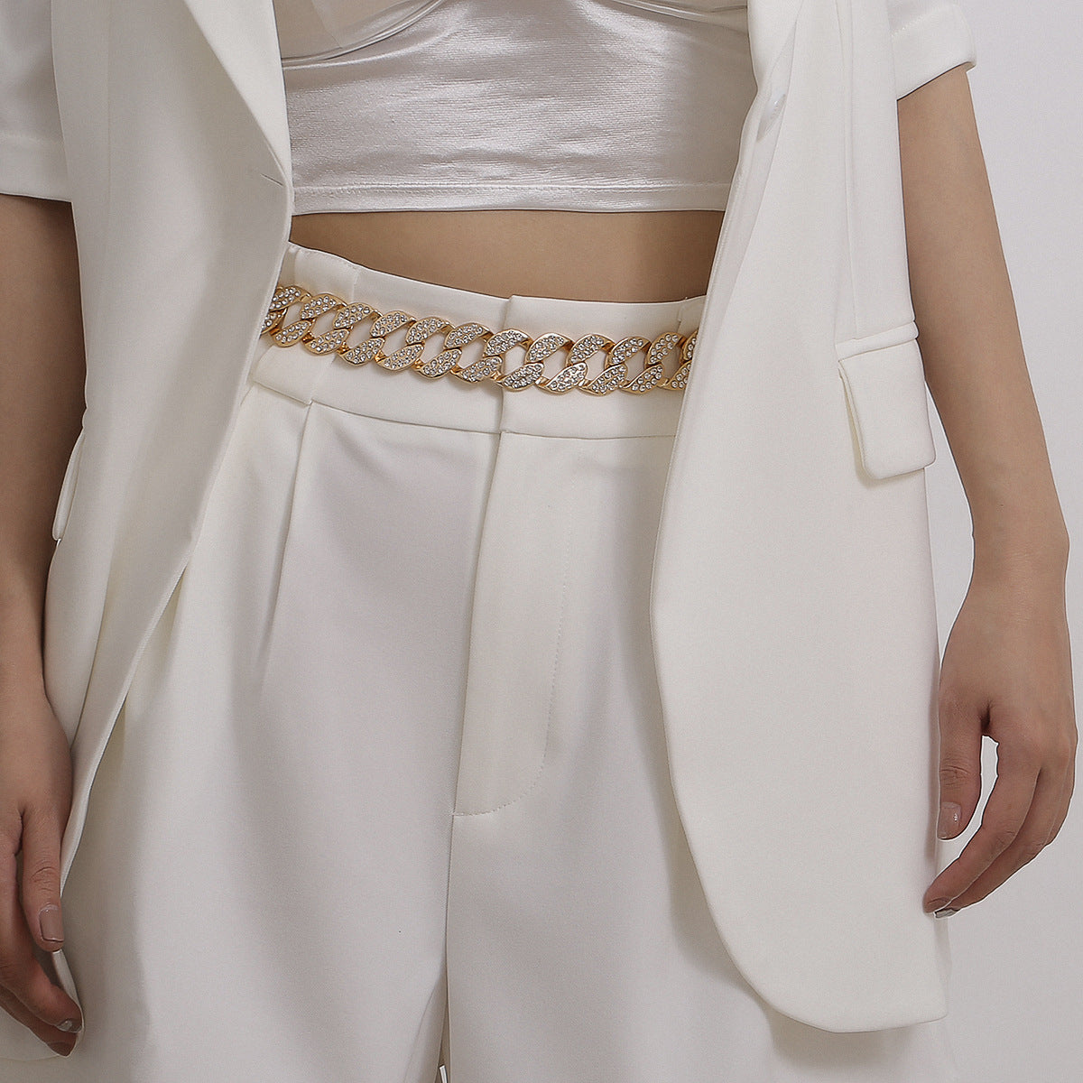 Generous Geometry Zircon Waist Chain