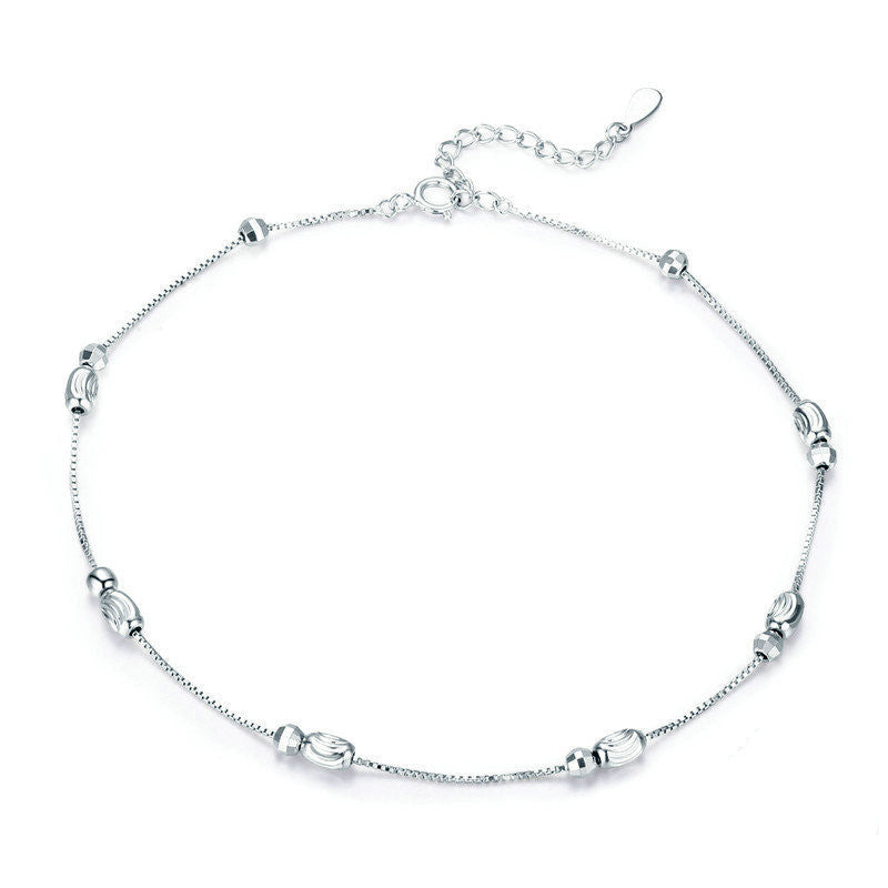 Plated DIY Lady Silver Anklet