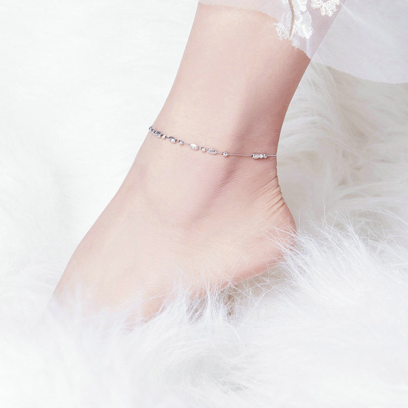 Plated DIY Lady Silver Anklet