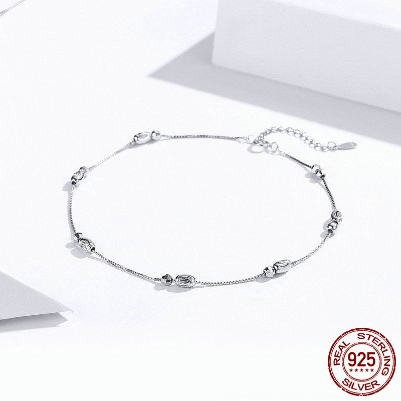 Plated DIY Lady Silver Anklet