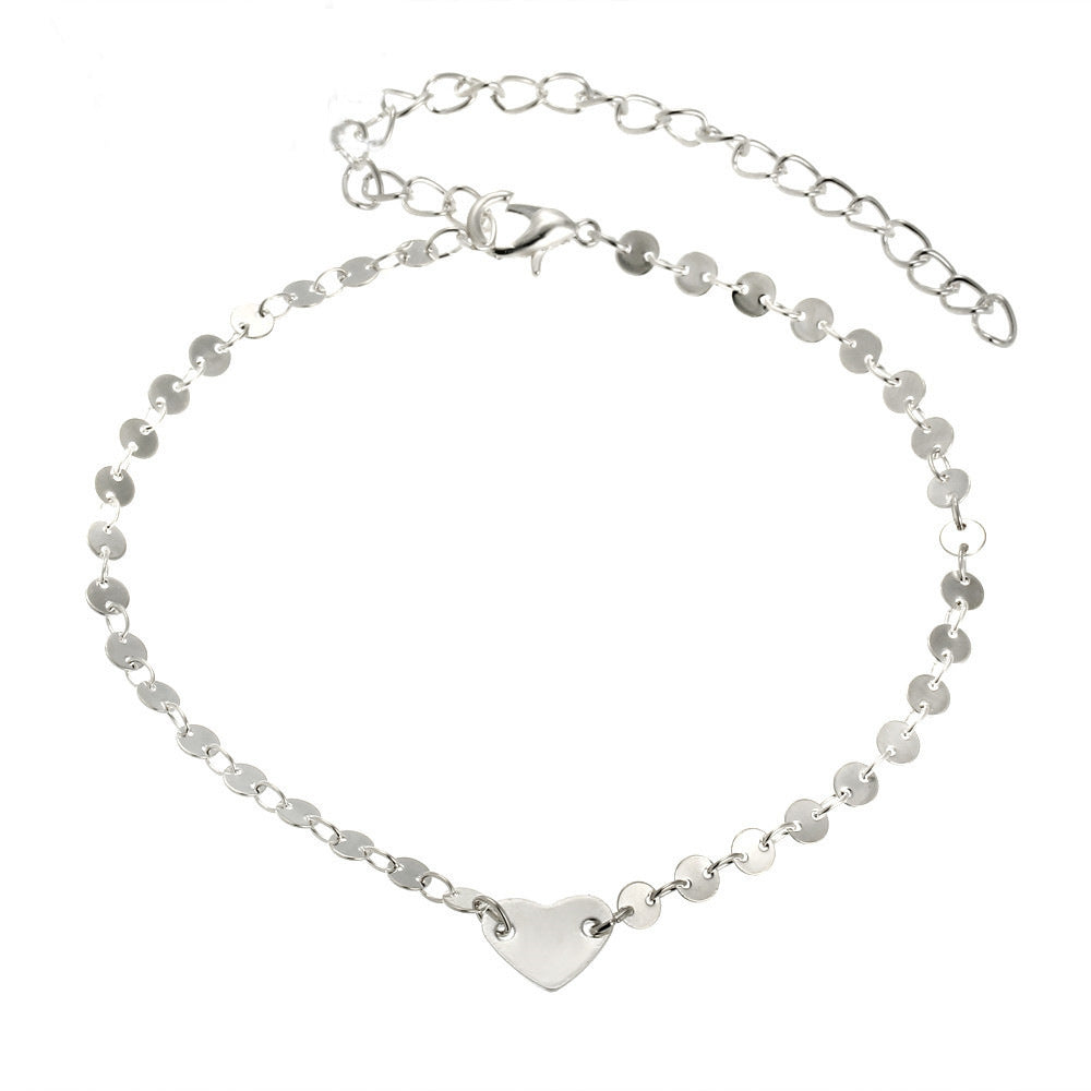 Love Coin Anklet Copper Chain Foot