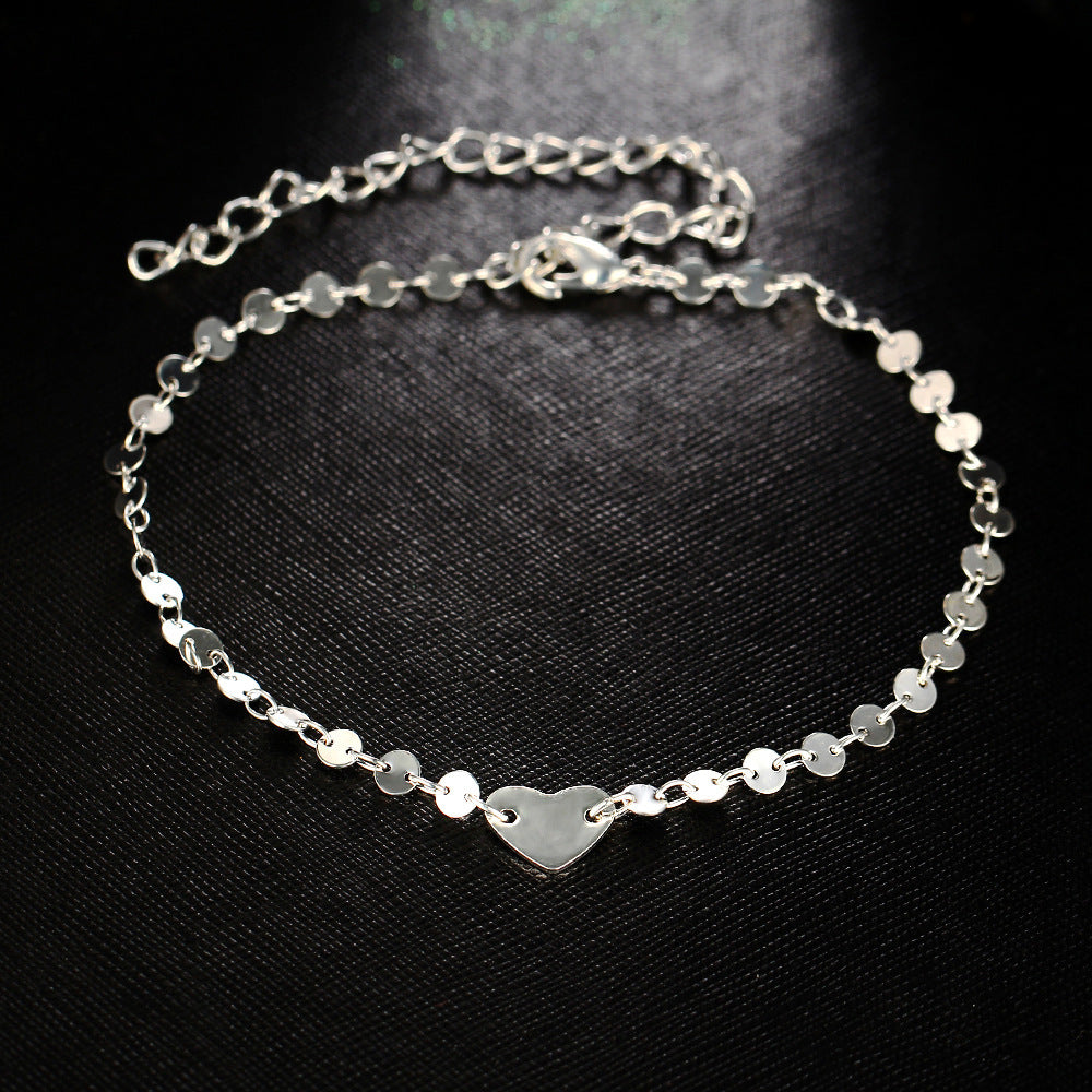 Love Coin Anklet Copper Chain Foot