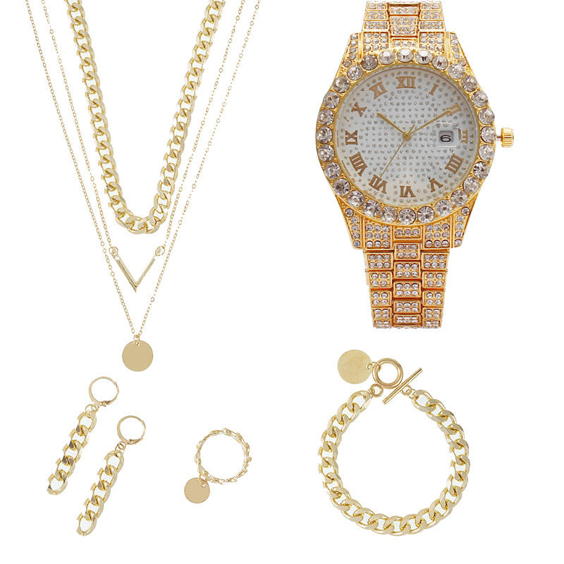 Women's Jewelry 5-piece Set Watch