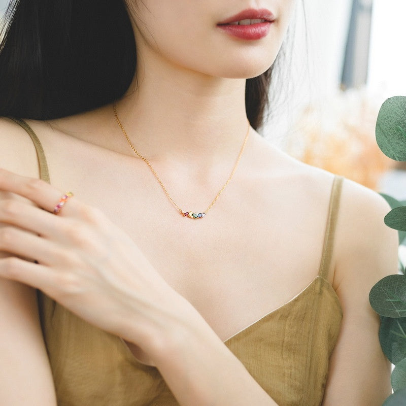 Japanese Light Luxury Rainbow Candy Necklace