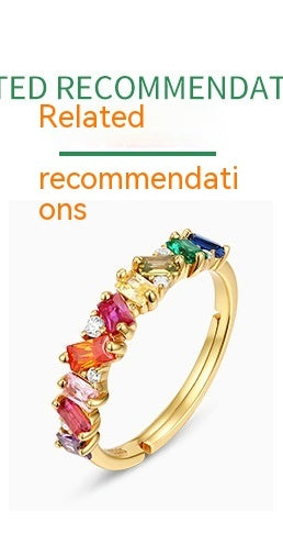 Japanese Light Luxury Rainbow Candy Necklace