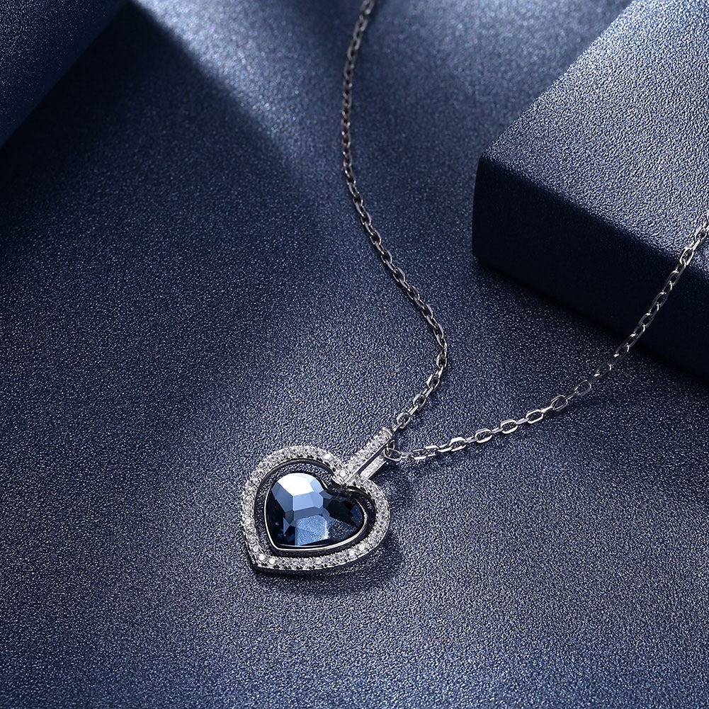 Crystal Necklace Diamond Heart