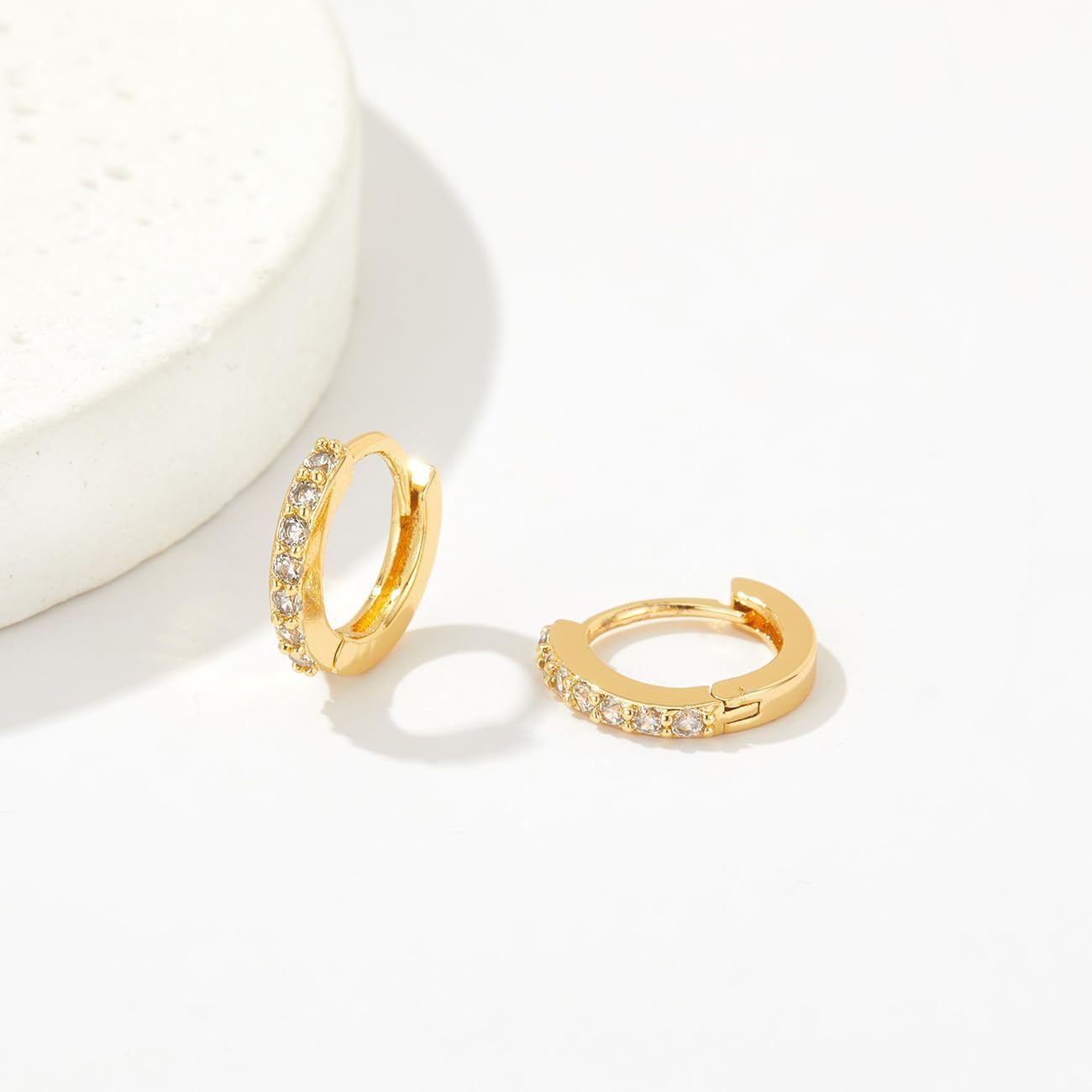 Inlaid Zircon Elegant Women's Earrings Three-piece Set