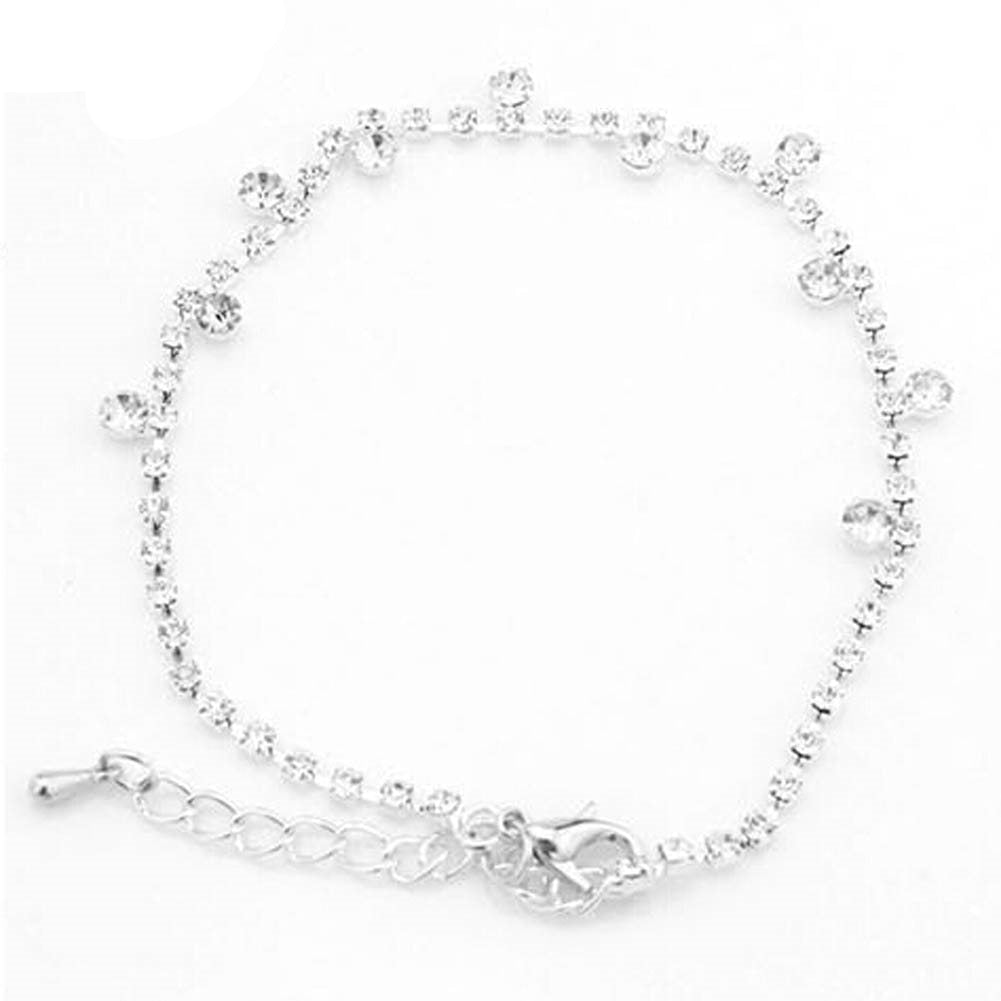 Small Diamond With Rhinestone Anklet