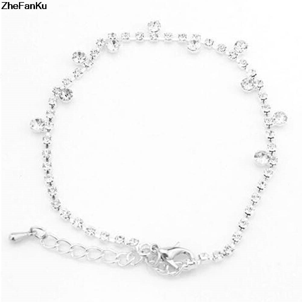 Small Diamond With Rhinestone Anklet