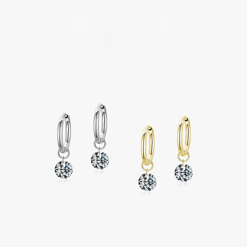 Glossy Artificial Diamond Zircon Delicate Earrings