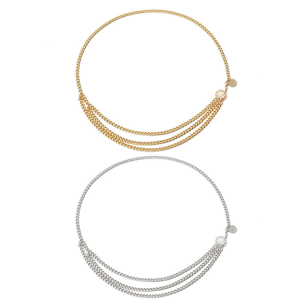 Sunflower disk aluminum waist chain