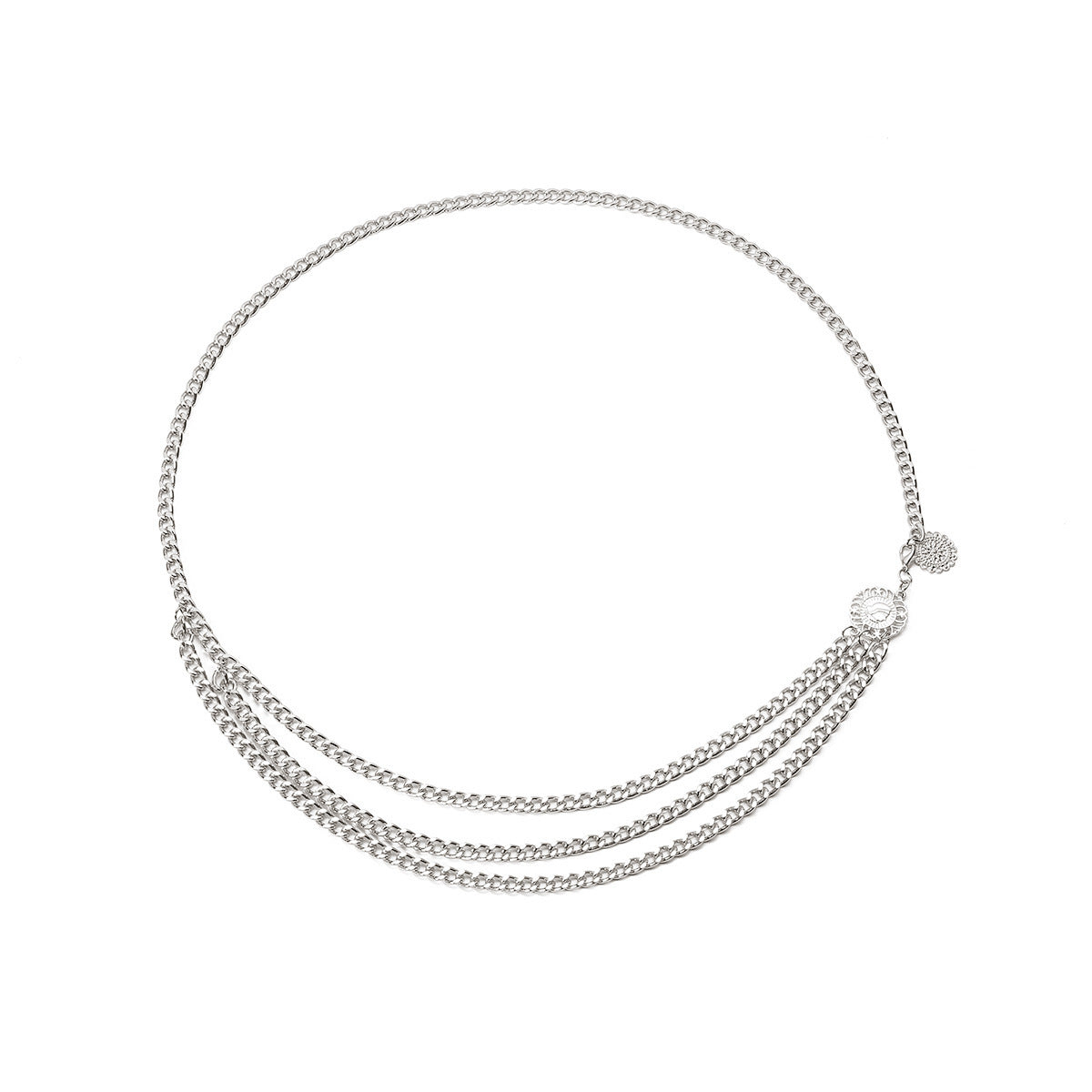 Sunflower disk aluminum waist chain