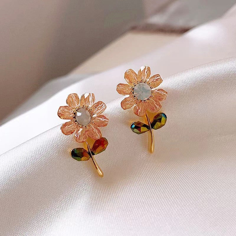 Crystal Petal Earrings