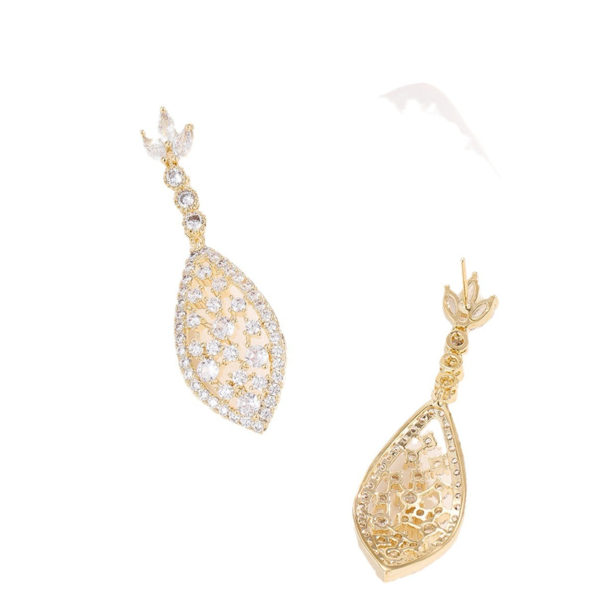 Hollowed Zircon Earrings