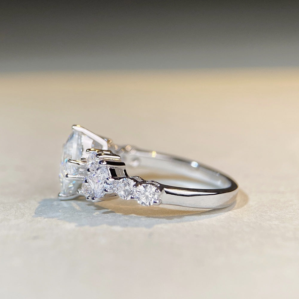 Princess Square Bag Moissanite Ring