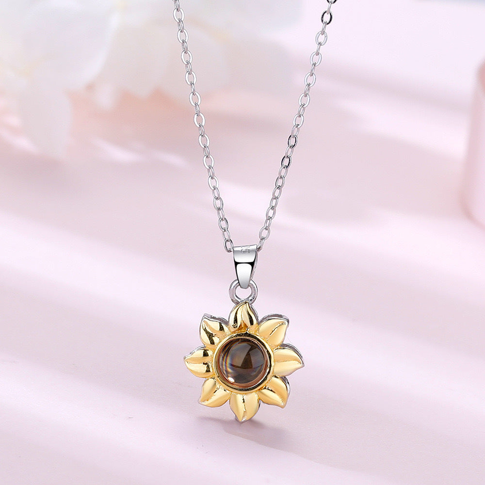 Sunflower Projection Necklace