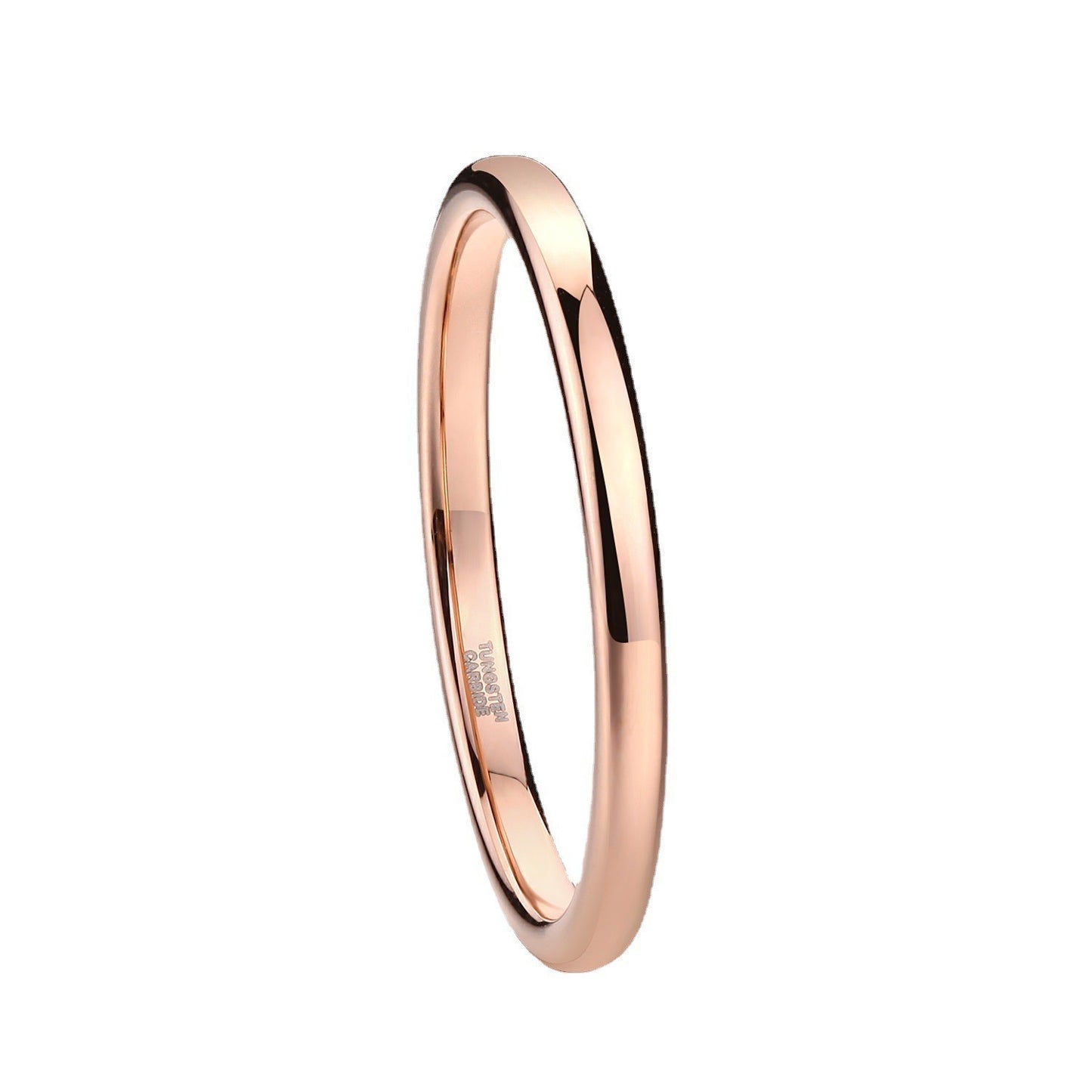 Tungsten Rose Gold Curved Ring