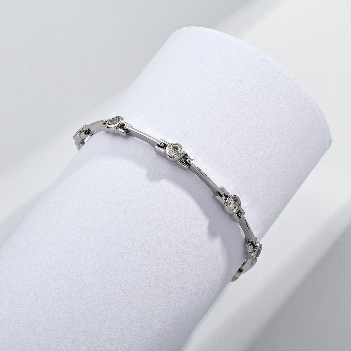 14K Real Gold Inlaid Zirconium Bracelet