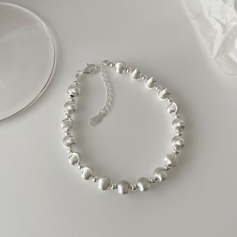 Brushed Cat Eye Bead Bracelet