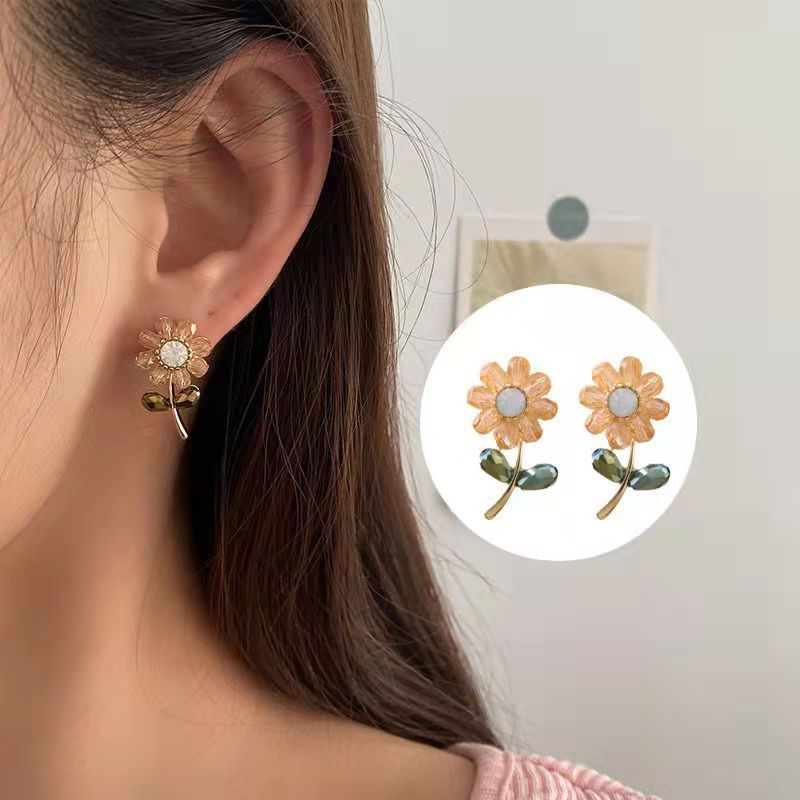 Crystal Petal Earrings