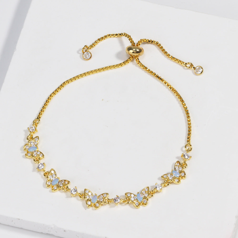 Real Gold Plating Adjustable Pull Bracelet