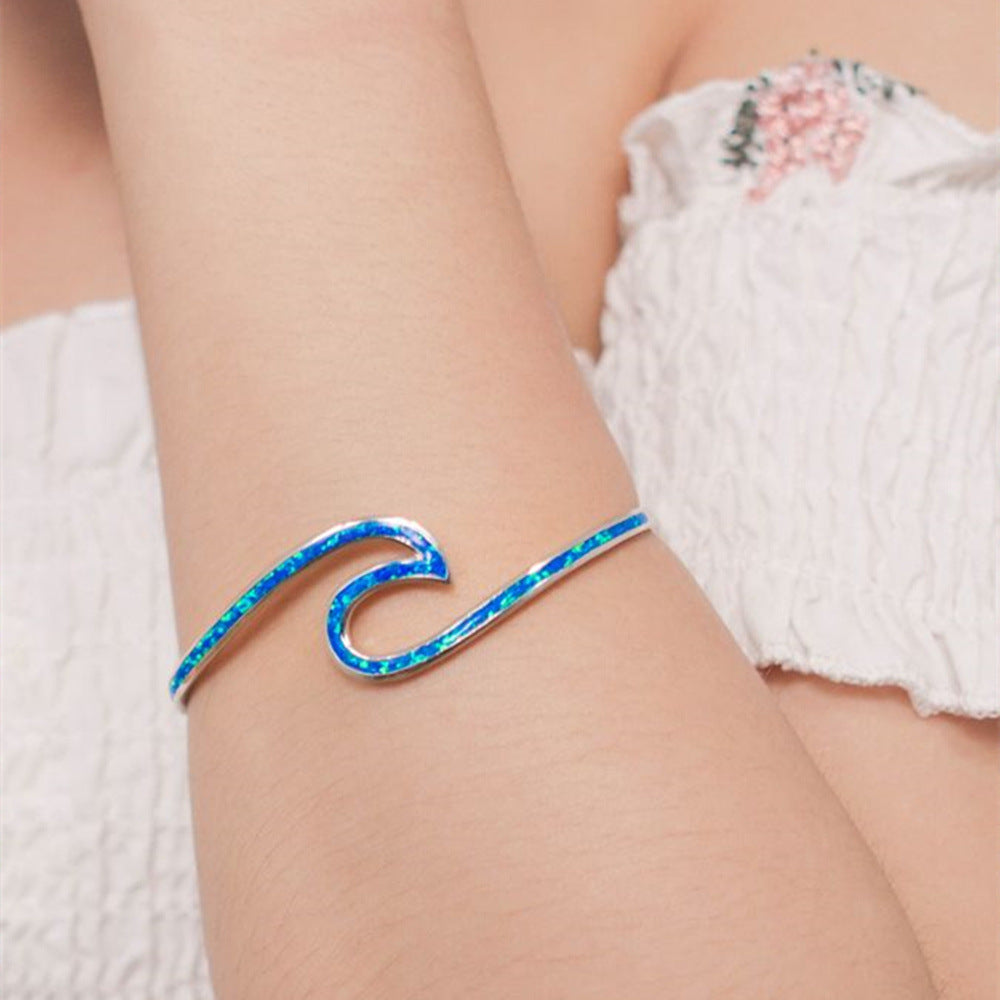 Opal Hawaiian Style Surfing Water Ripple Bracelet