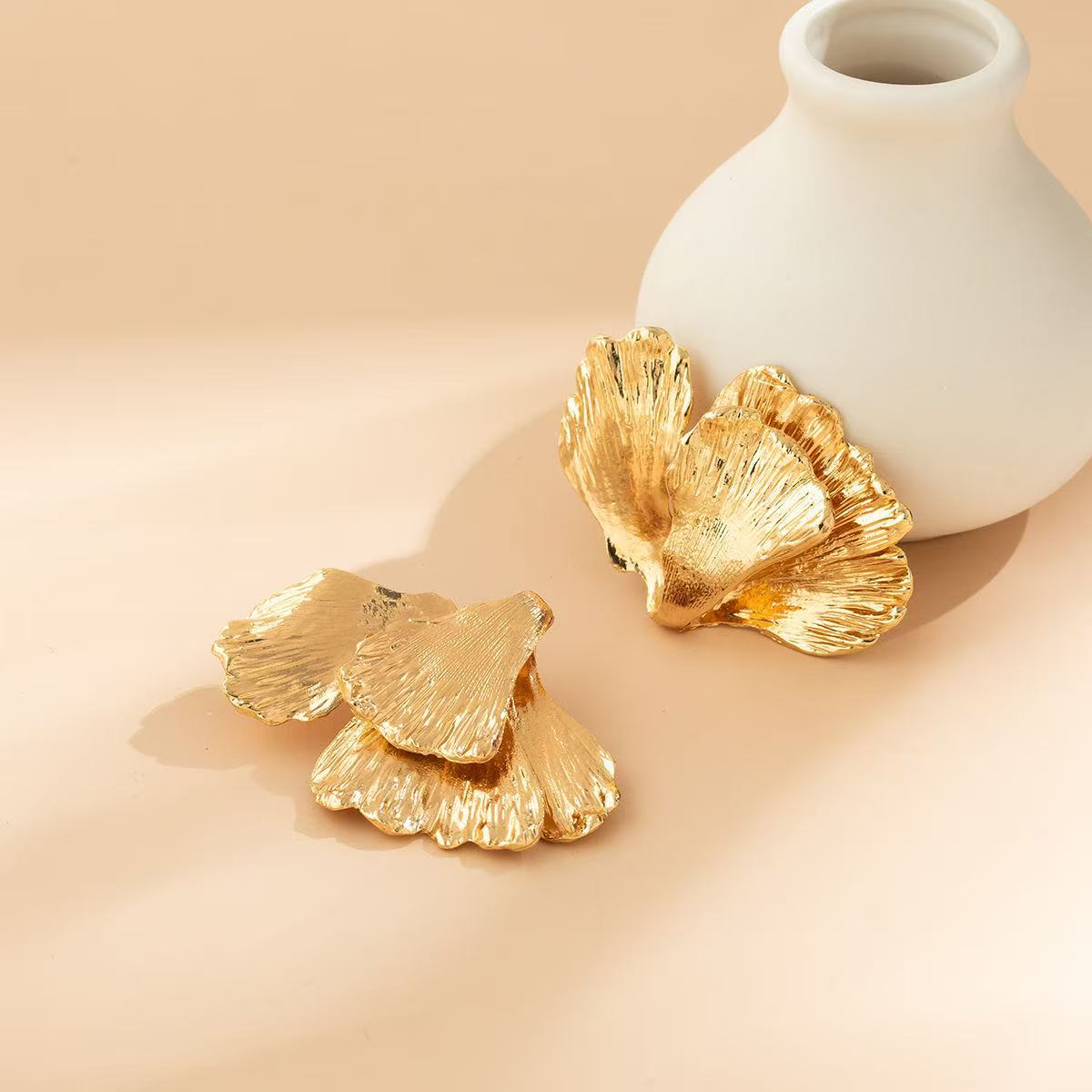 Metal Flower Earrings