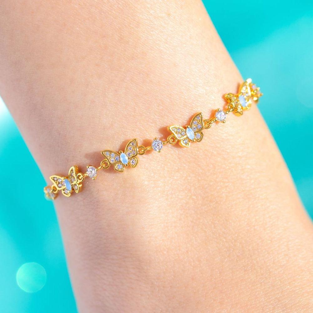 Real Gold Plating Adjustable Pull Bracelet