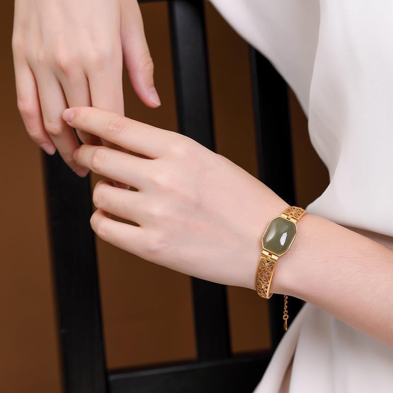 Gold-plated Hetian Vintage Bracelet