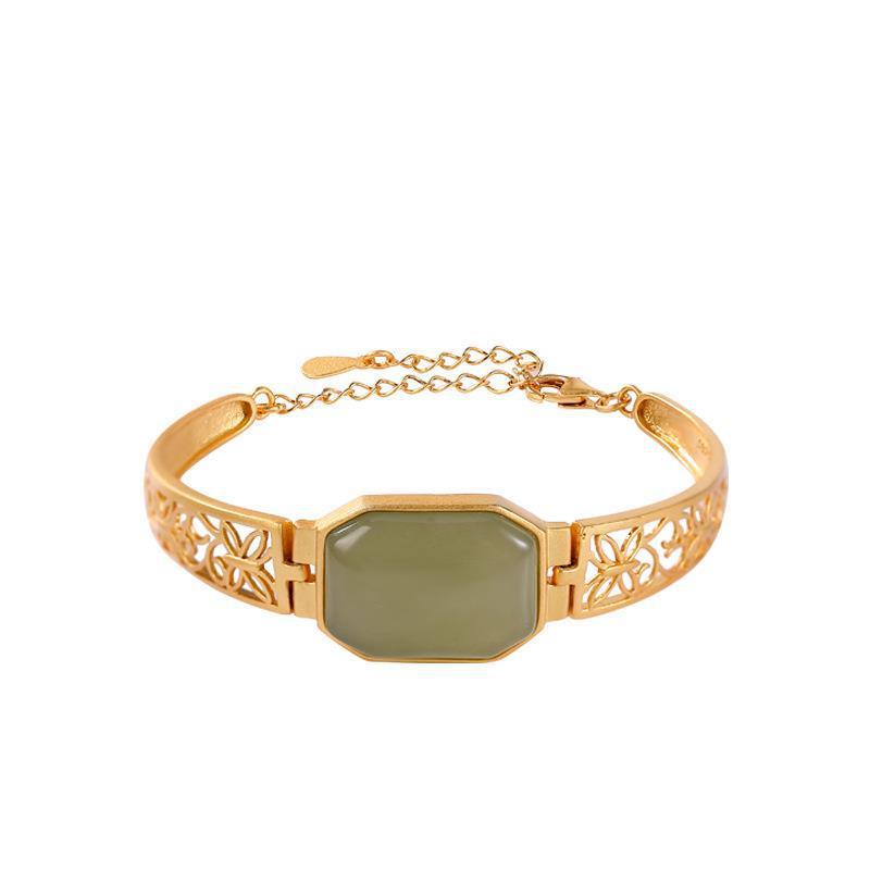 Gold-plated Hetian Vintage Bracelet