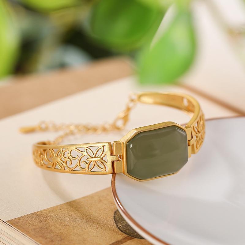 Gold-plated Hetian Vintage Bracelet