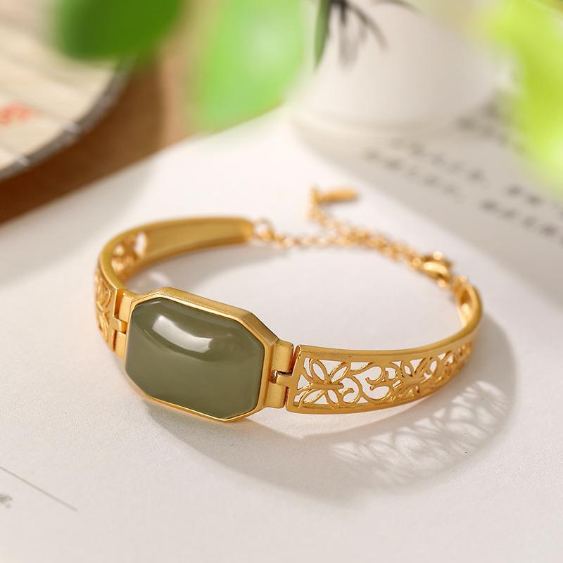 Gold-plated Hetian Vintage Bracelet
