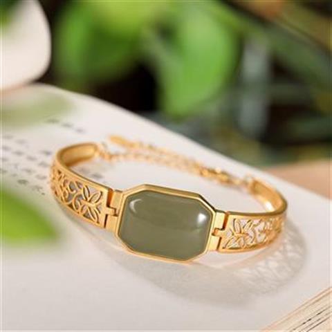 Gold-plated Hetian Vintage Bracelet