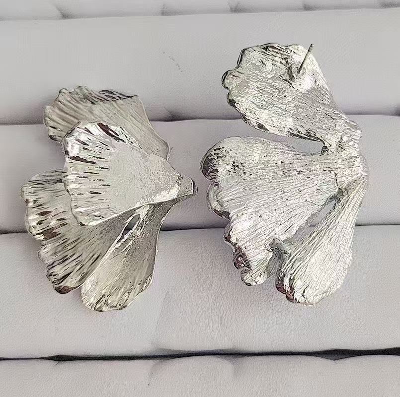 Metal Flower Earrings