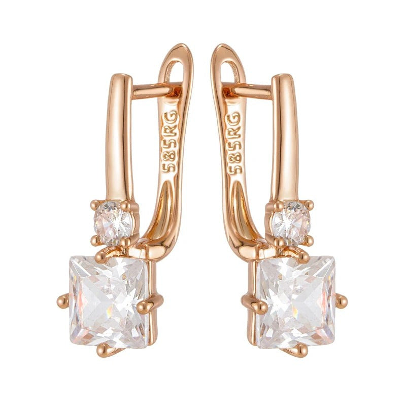 Square Zircon Exquisite Ear Clip Ring