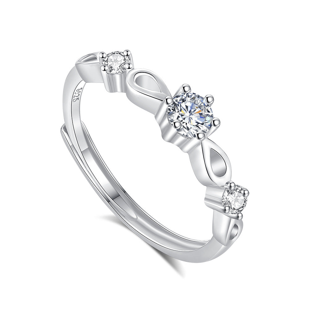 Silver Silk Couple Ring