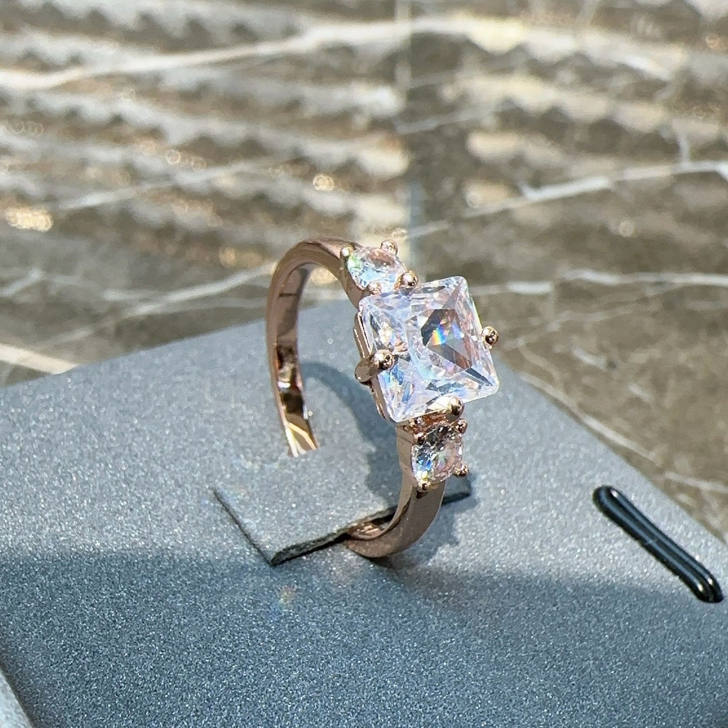 Square Zircon Exquisite Ear Clip Ring