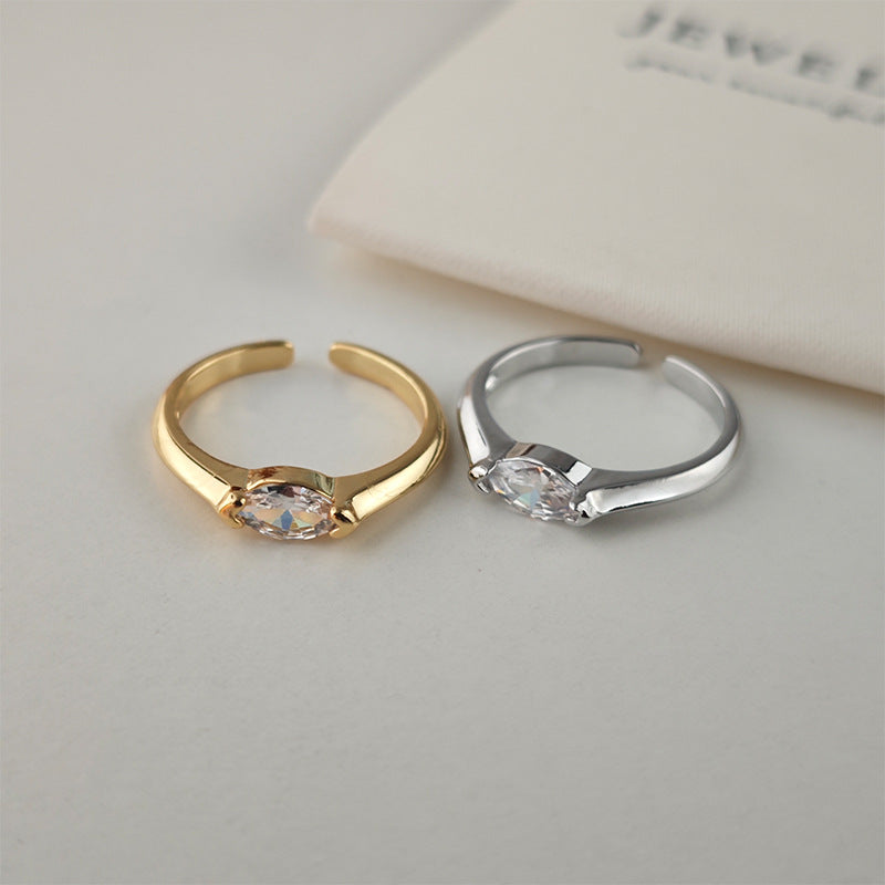 Horse Eye Rhinestone Ring