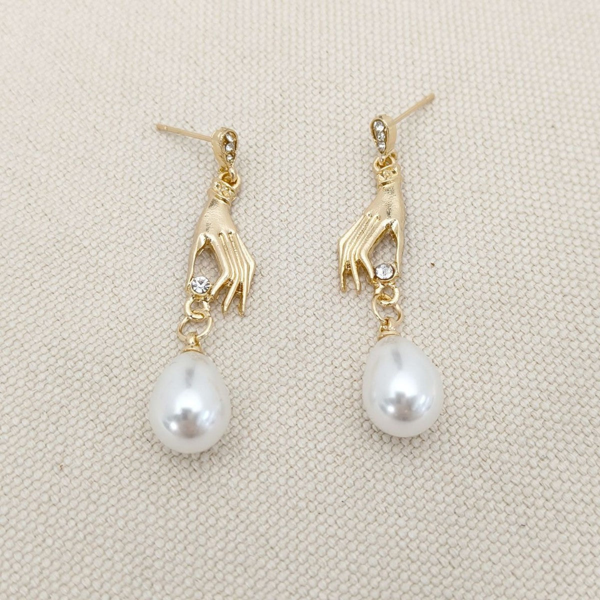 Palm Pearl Eardrops Earrings