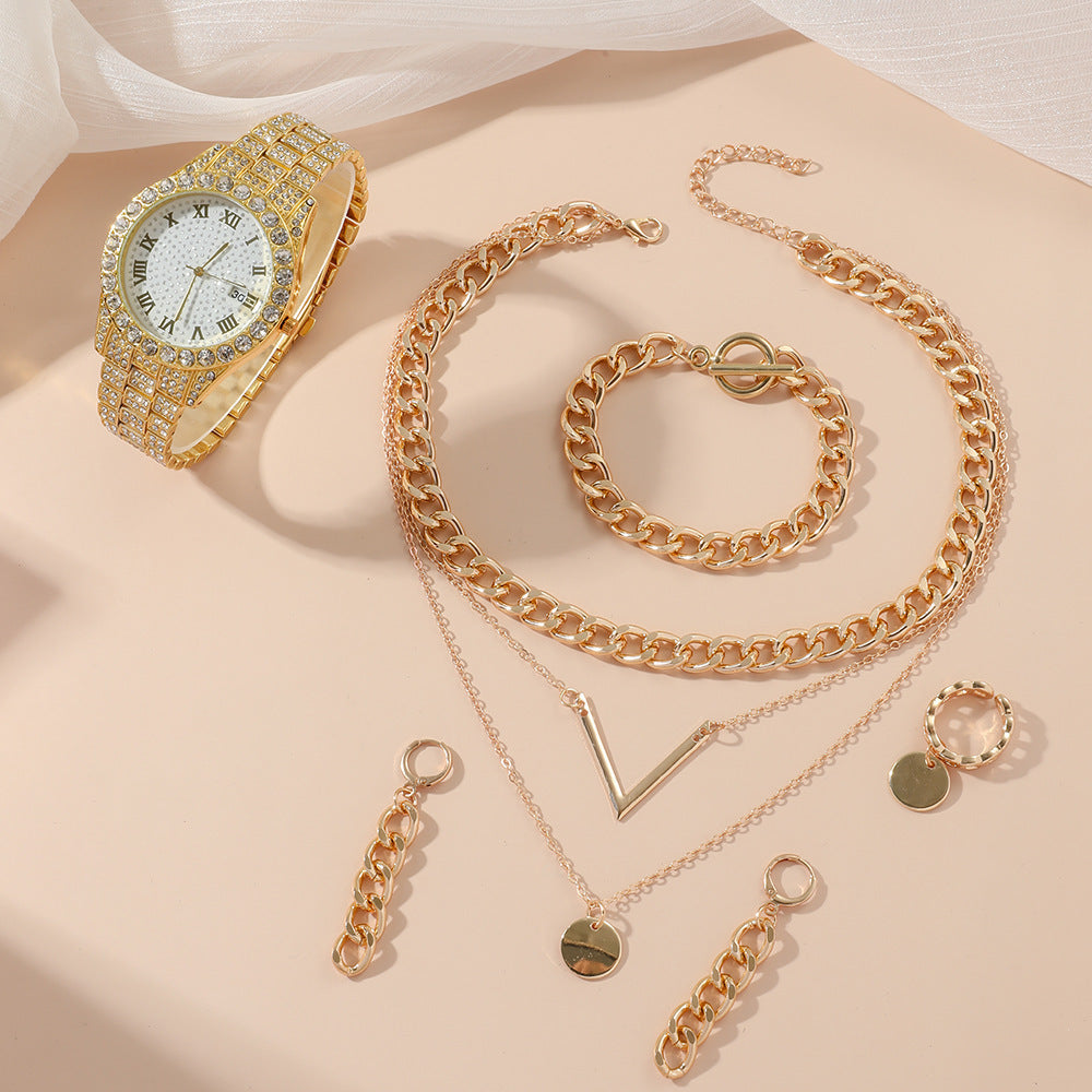 Women's Jewelry 5-piece Set Watch