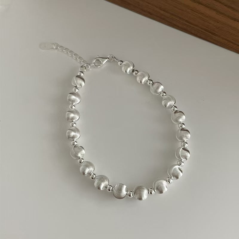 Brushed Cat Eye Bead Bracelet