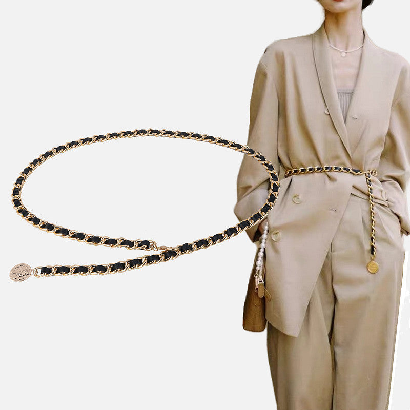 Metal Tassel Circle Retro Waist Chain