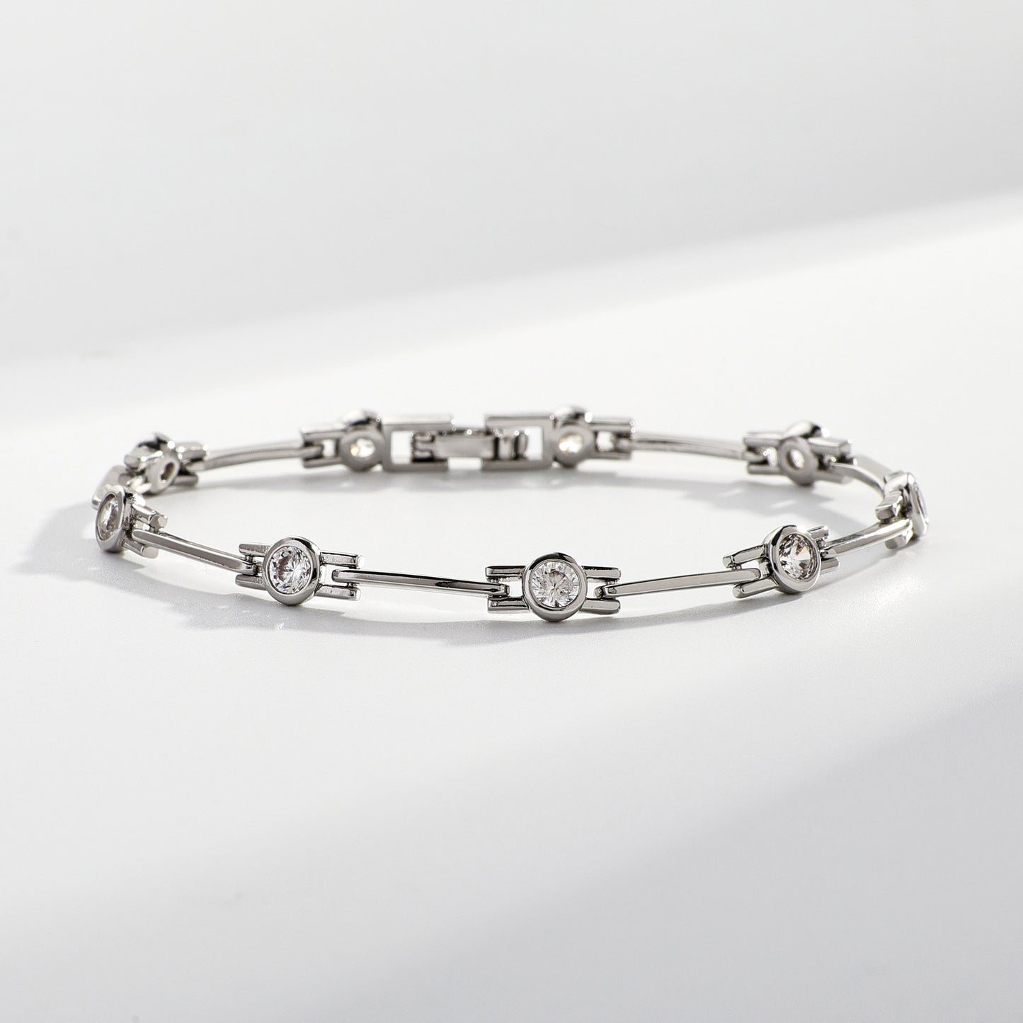 14K Real Gold Inlaid Zirconium Bracelet