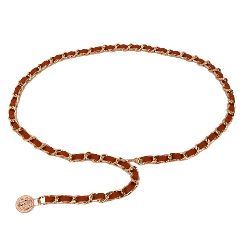 Metal Tassel Circle Retro Waist Chain