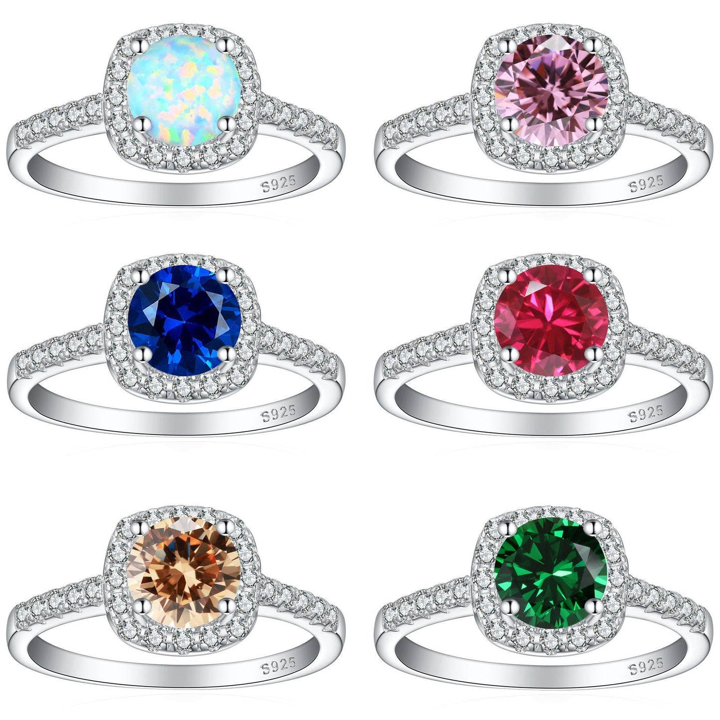 Crystal Colored Gems Ring