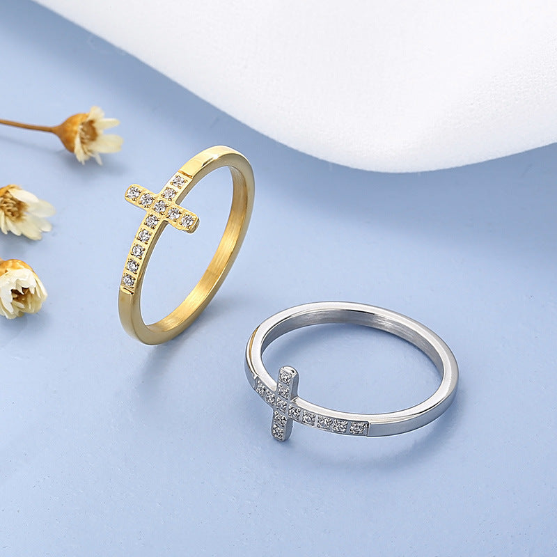 Micro Inlaid Zircon Shelf Ring