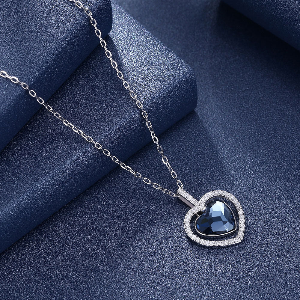 Crystal Necklace Diamond Heart