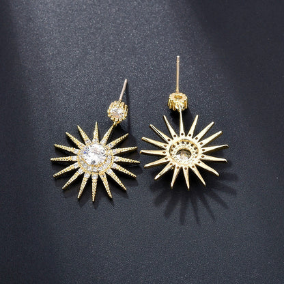 SUNFLOWER Earrings Zircon Inlaid Earrings